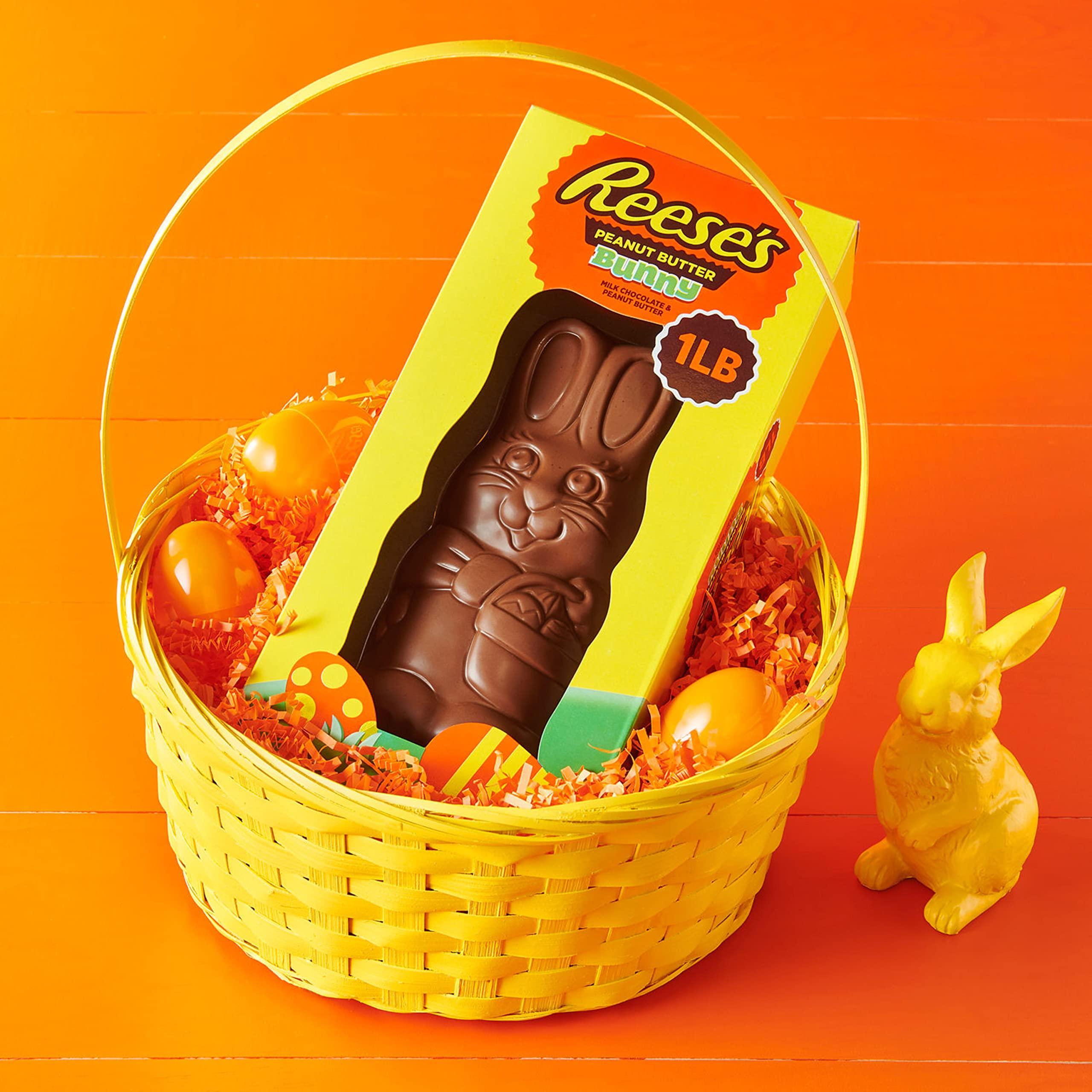 Reese's REESE\'S BUNNY Milk Chocolate Peanut Butter, Easter Candy Gift Box, 1 lb