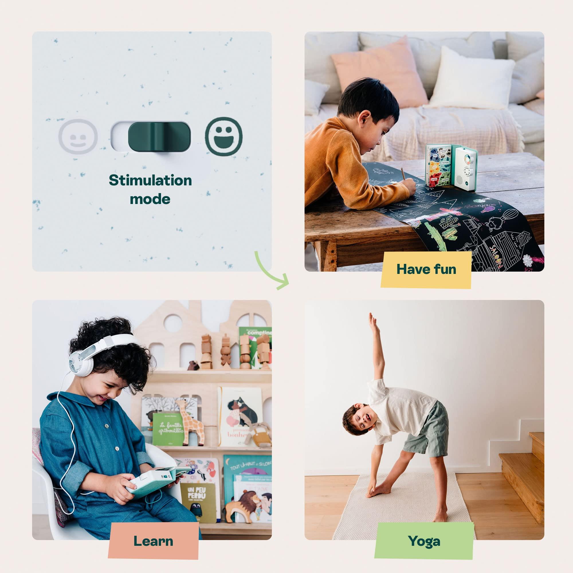 Hoom HoomKid Story Box Children\'s Audio Player - Stories, Meditation, Music, Workout for Kids - Relax & Sleep - Ages 3 to 10 - Screen Free & Disconnected, Emotional Management