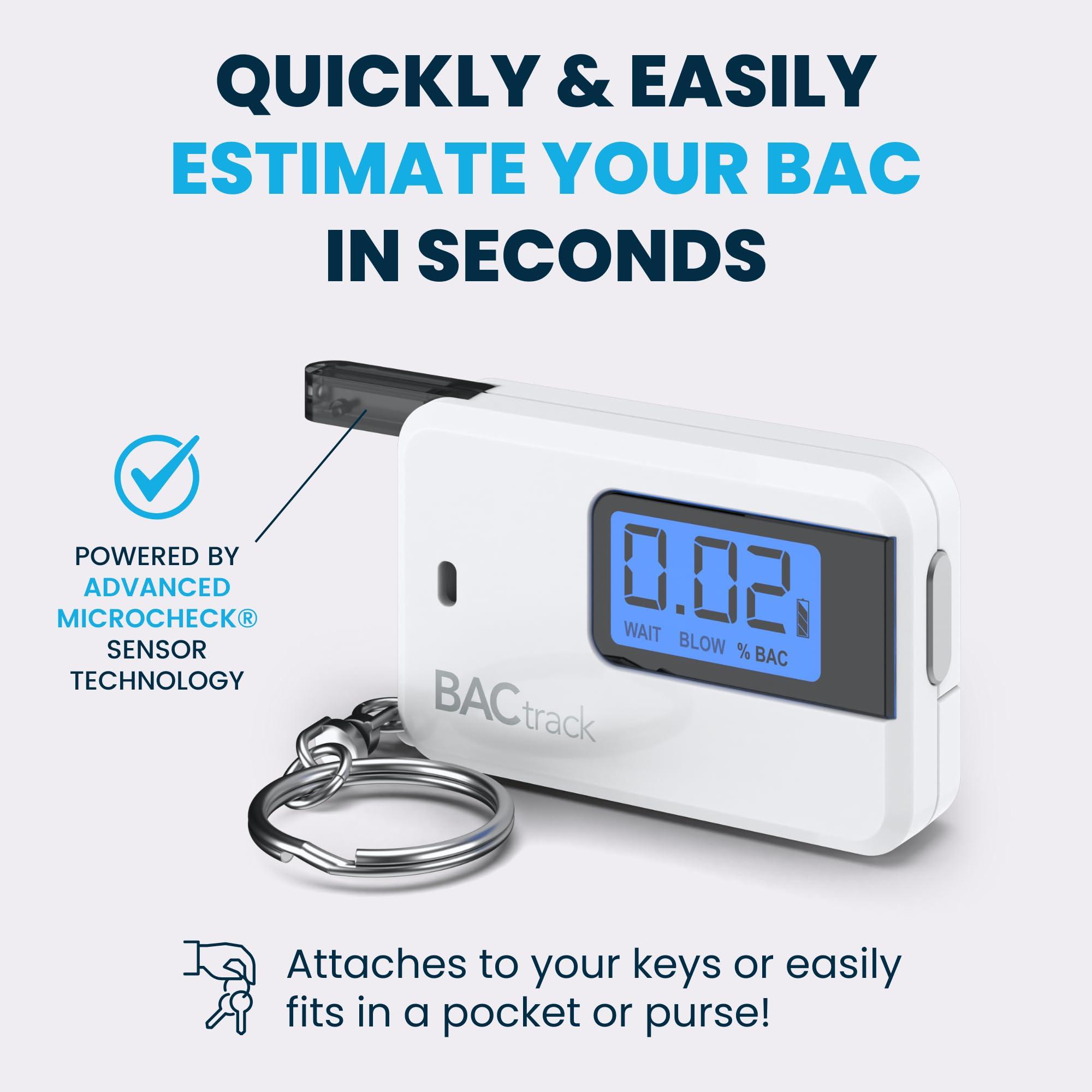 BACtrack BACtrack Go Keychain Breathalyzer (White) + 20 Breathalyzer Mouthpieces Bundle