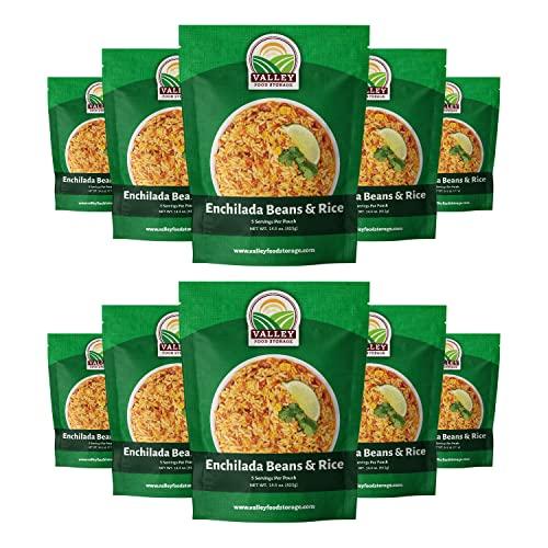 Valley Food Storage Valley Food Storage Enchilada Beans and Rice 10-Bag Bucket, 50 Servings | Premium Emergency Food Supply 25 Year Shelf Life with No Fillers | Survival Meal Kits, Prepper Food, Off Grid Living Supplies