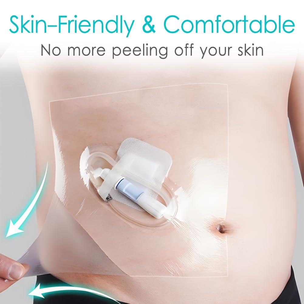 DiaBelt 8\" x 8\" Shower Shields [Pack of 50], PICC Line Shower Cover Incision Stitches Wound Shower Protector Heart Monitor Waterproof Bandage Dressings Protection for Showering After Surgery