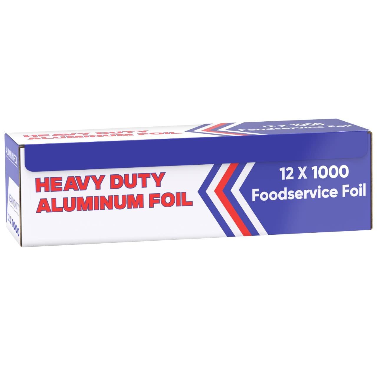 Ox Plastics Aluminum Foil (12\"x1000 ft.) - Heavy Duty Aluminum Foil Wrap for Food, BBQ, Grilling and Roasting - Tin Foil Perfect for Multipurpose Kitchen (1 Box)
