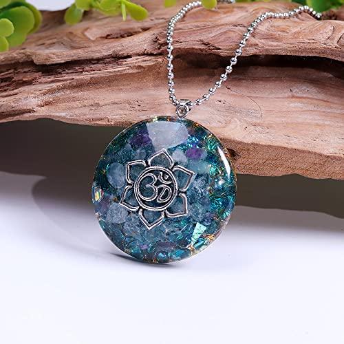 Da Piao Liang Da Piao Liang Lotus PendantYoga Chakra Crystal Necklace Healing Stone Necklaces For Women Energy Balance Spiritual Gifts
