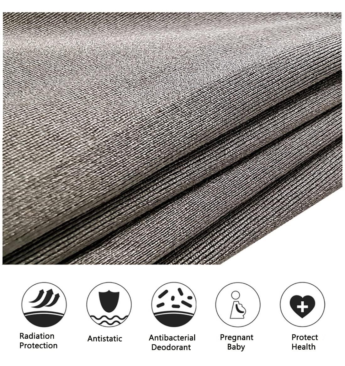 NAKAN NAKAN Block EMF Protection Fabric, 100% Silver Fiber Fabric Radiation EMF Radiation Shielding Netting for Cellular Signal, WiFi, Bluetooth, GPS Faraday Cage, RFID(Size:0.66X1.5m)