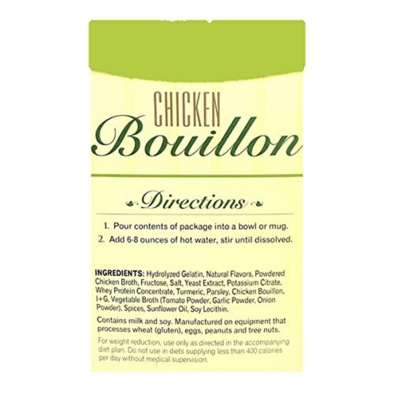 Nutmeg State Nutrition HealthyWise - High Protein Soup, Chicken Bouillon 3 Pack, 15g Protein, Low Calorie, Low Fat, Low Carb, Ideal Protein Compatible, 7 Servings Per Box, (3 Pack)