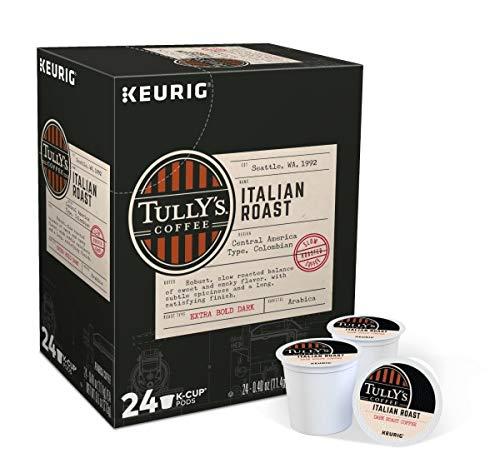 Tully's Coffee Tully's Coffee, Italian Roast, Single-Serve Keurig K-Cup Pods, Dark Roast Coffee, 144 Count (6 Boxes of 24 Pods)