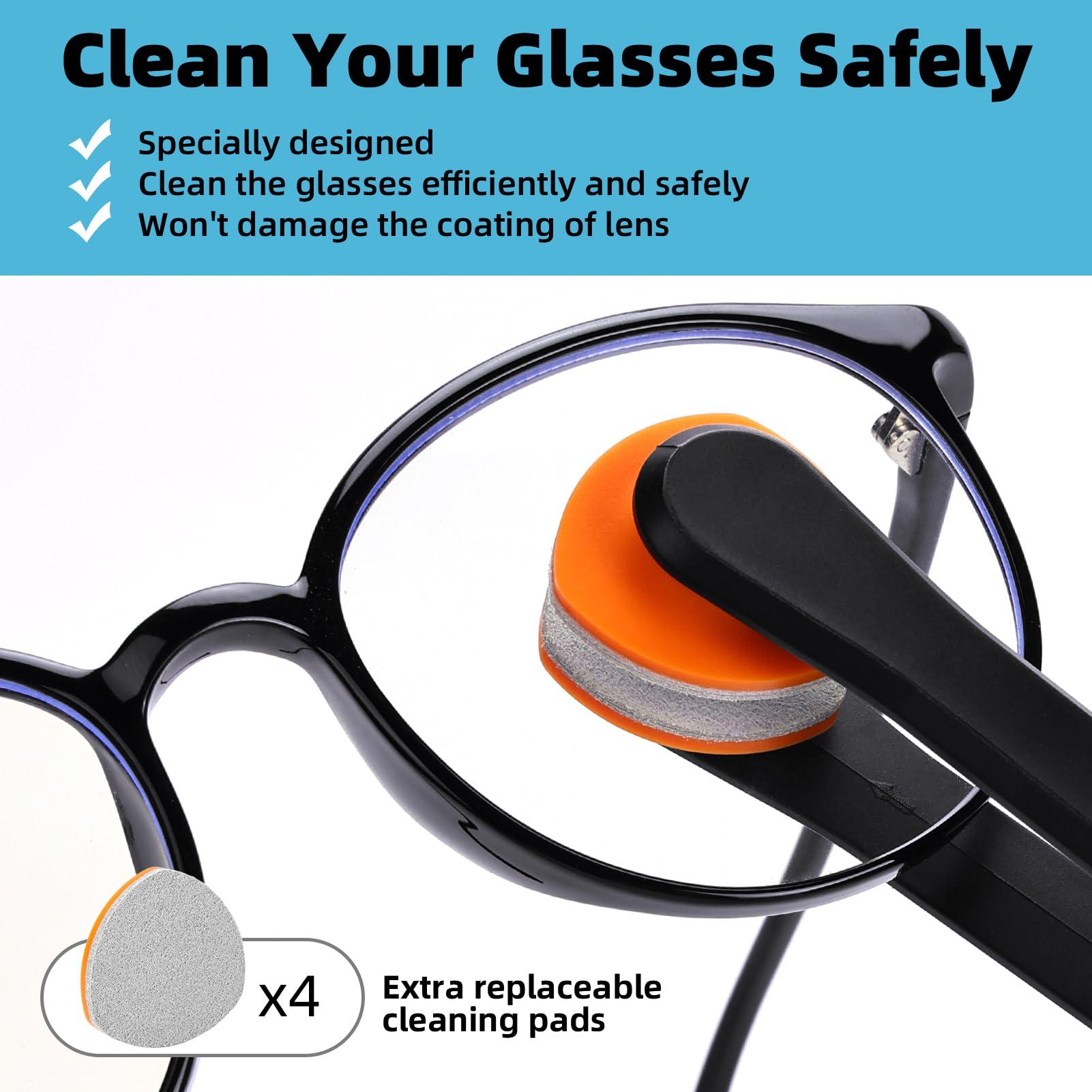 Edglete Glasses Cleaner Kit Eyeglass Cleaner, Anti Fog Spray with Microfiber Lens Cleaning Cloth, Glasses Repair Tool with Screws, Portable Travel Eyeglasses Cleaning Kit with Case