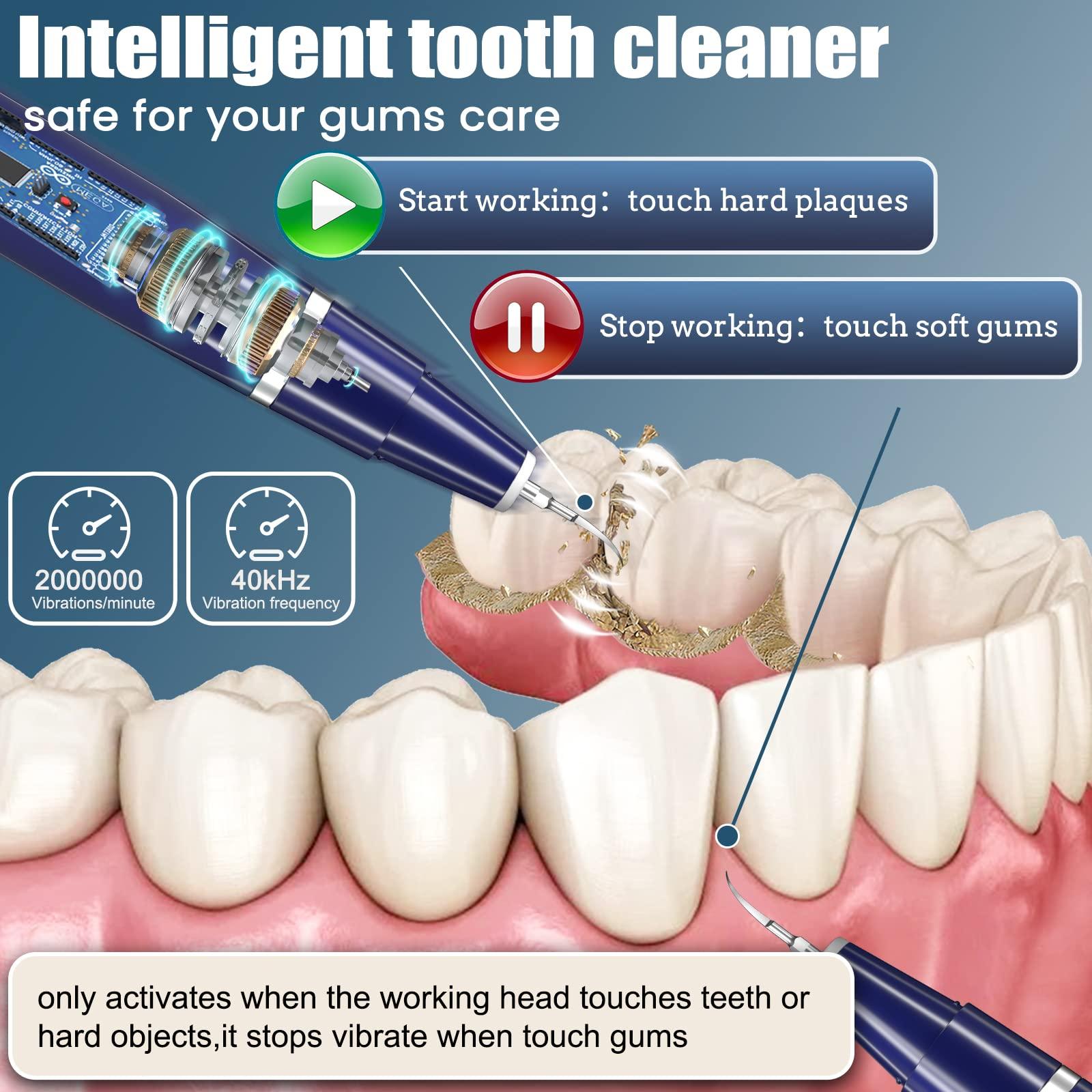 Vtiisamao Plaque/Tartar Remover for Teeth, Dental Calculus Remover Teeth Cleaning Kit with LED Light & 5 Adjustable Modes