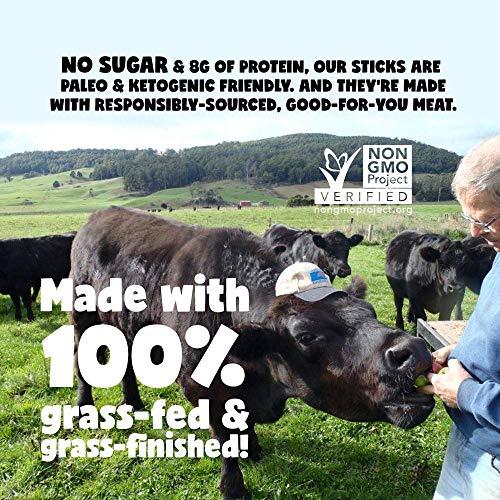Sogo Snacks Mild Variety, Sogo Snacks, 4 No Sugar, 100% Grass-fed/finished, Non-GMO, Beef Flavors. No Nitrates, Gluten, Soy, MSG, Dairy, Nuts (12 Org-ISR, 12 Garlic-ISR, 12 Org, 12 Chimi, 48-cnt, 1-oz)