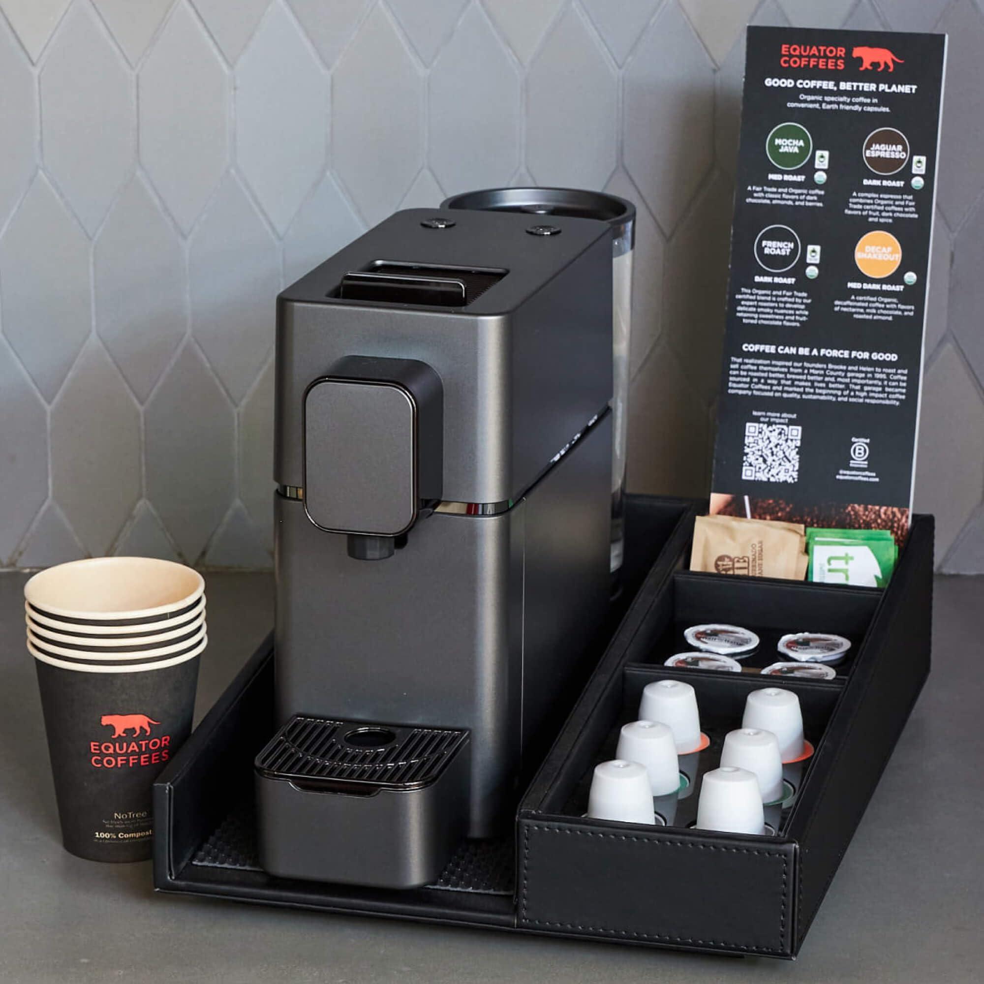 EQUATOR COFFEES Equator Coffees, Organic Espresso Coffee Pods, Medium Roast (Mocha Java Blend, Pack of 10) - Compatible with Nespresso Original Machine, Single Serve Espresso Cups