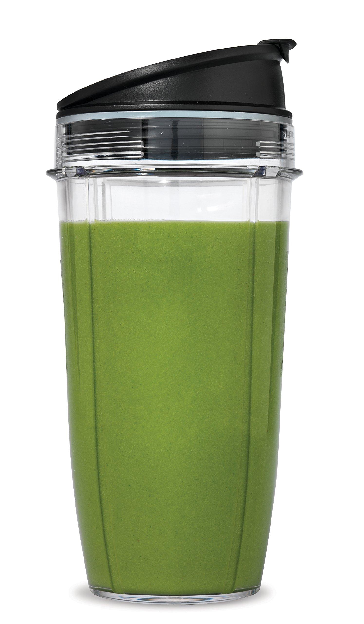 Ninja Nutri Ninja 24-Ounce BPA-Free Tritan Cup with Spout Lid, 2-Pack, XSK2424, Compatable with: BL45x/BL48x/BL49x/BL64x/BL68x/BN4xx/BN75x/BN8xx/BR6xx/ SS1xx/SS15x/SS3xx/SS4xx/CB1xx/CB3xx/CB4xx/TB3xx/TB4xx