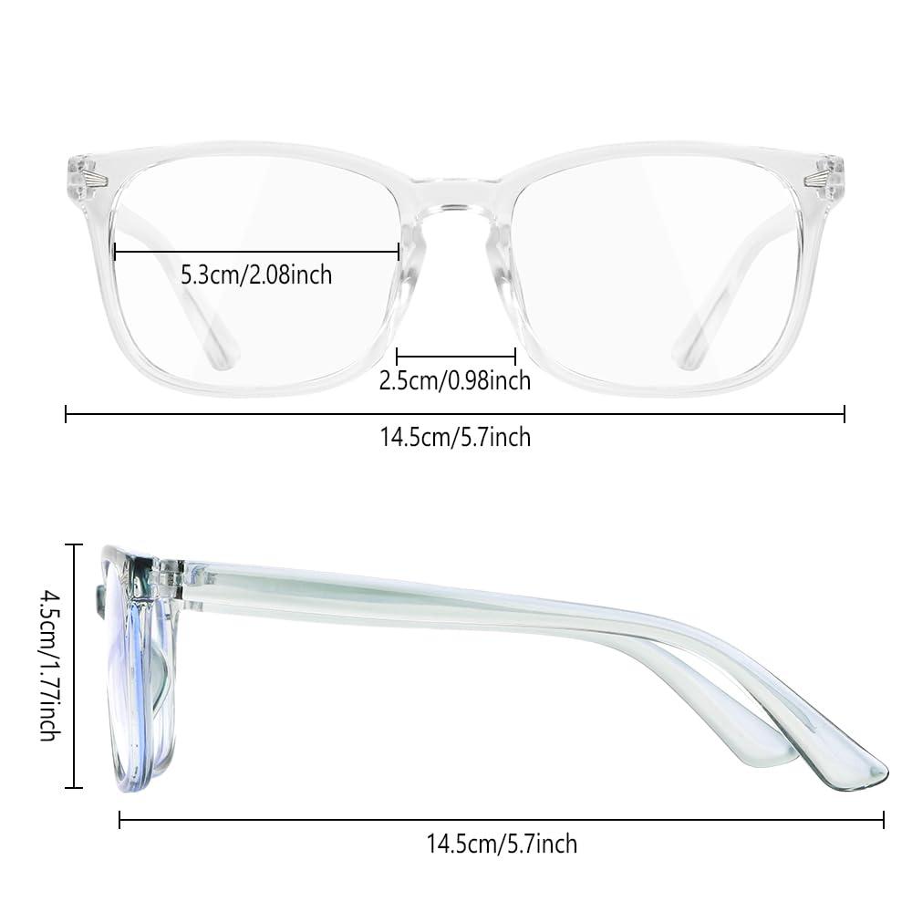 Yekepal Blue Light Blocking Glasses, 2 Pack Blue Light Glasses Men, Blue Light Glasses For Women Computer Reading Gaming TV Phones Eyeglasses Clear Lens Bluelight Glasses Anti Eyestrain UV Glare Green+Clear