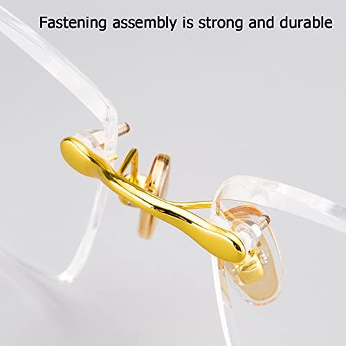 NWB NWB Rimless Reading Glasses Blue Light Blocking for Men,Crystal Clear Lens,Metal Frame Spring Hinges Readers Anti Glare