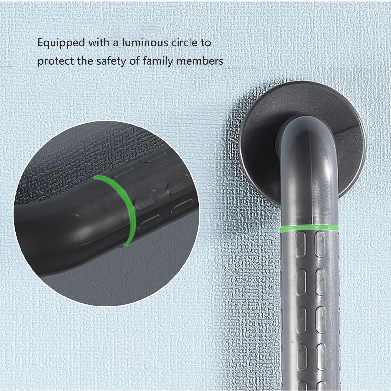 BESNUT Handicap Grab Bars for Bathroom, Stainless Toilet Grab Bar with Textured Grip, Toilet Safety Rails with Leg for Elderly