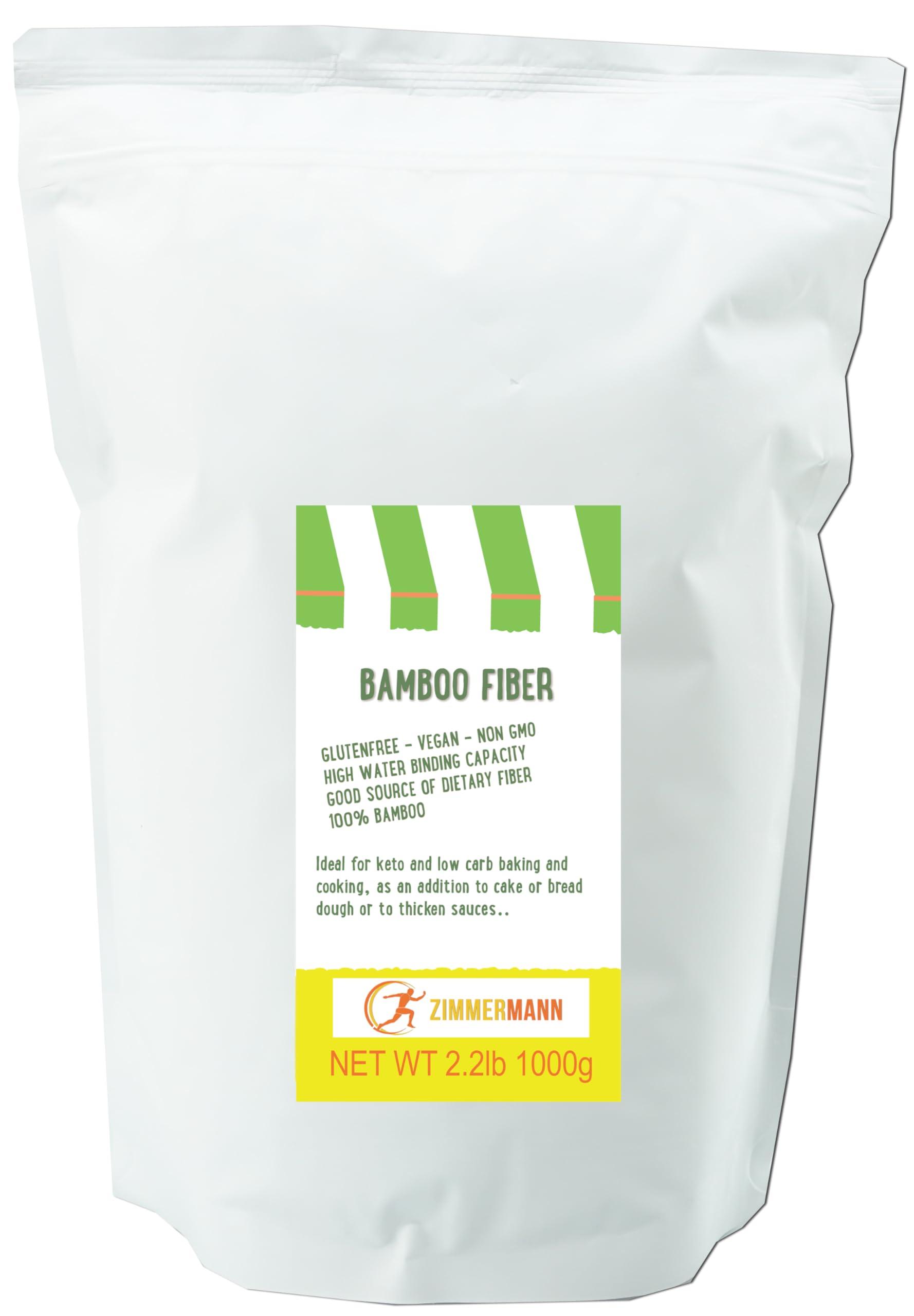 Zimmermann Bamboo Fiber 2.2lb 1000g, Gluten Free, Non GMO, Keto Flour, 100% Bamboo, by Zimmermann Sportsnutrition