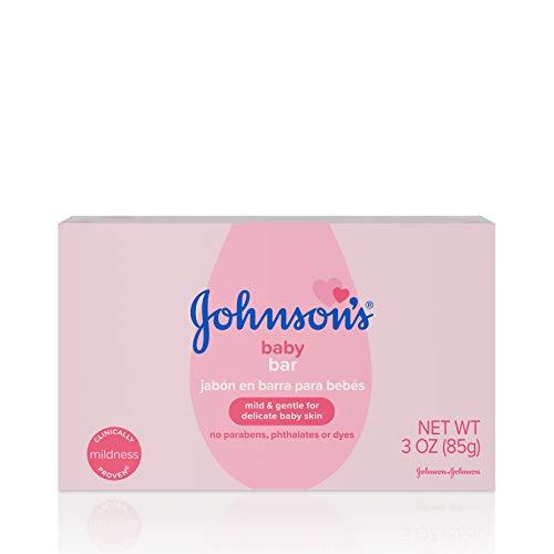 Johnson's Baby Johnson's Baby Body Soap Bar, Gentle for Baby Bath and Skin Care, Hypoallergenic and Dermatologist Tested, Paraben Free, Phthalate-Free, Dye-Free, 3 oz (Pack of 6)