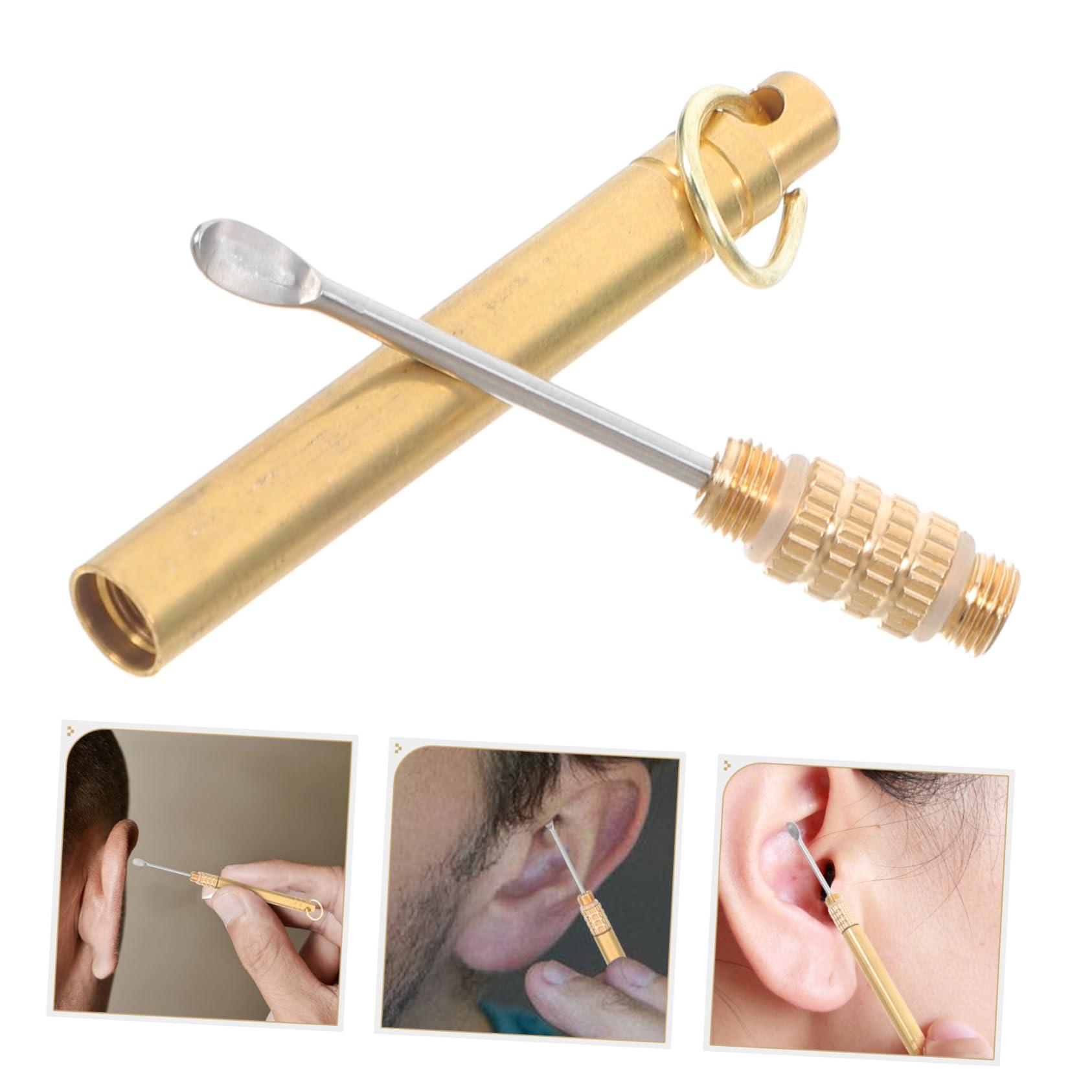 HEALLILY Titanium Alloy Ear Spoon Ear Wax Cleaner Earwax Removable Spoon Digging Ear Spoons Ear Cleaner Ear Wax Removal Tool Ear Wax Picker Ear Pick Spoon Titanium Alloy Earpick