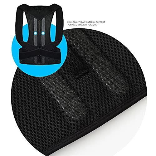 XMSM XS-5XL Full Back Brace Posture Corrector for Men Women&Teenagers,Adjustable Back Shoulder Lumbar Spine Support Belt Waist Trainer,Improve Poor Posture,Pain Relief (Color : Black, Size : Medium)