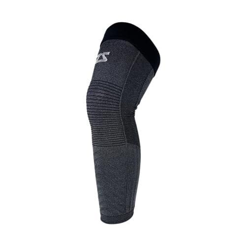 Zensah Zensah Full Leg Compression Sleeve - Long Full Length Support for Thigh, Knee, Calf for Men, Women, Running, Basketball, Football (Small, 1 Pair - Heather Grey)