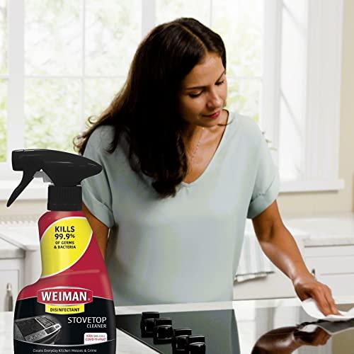 Weiman Weiman Disinfecting Stovetop Cleaner & Stainless Steel Cleaner - 22 Ounce - Daily Appliance Kitchen Cleaning Kit