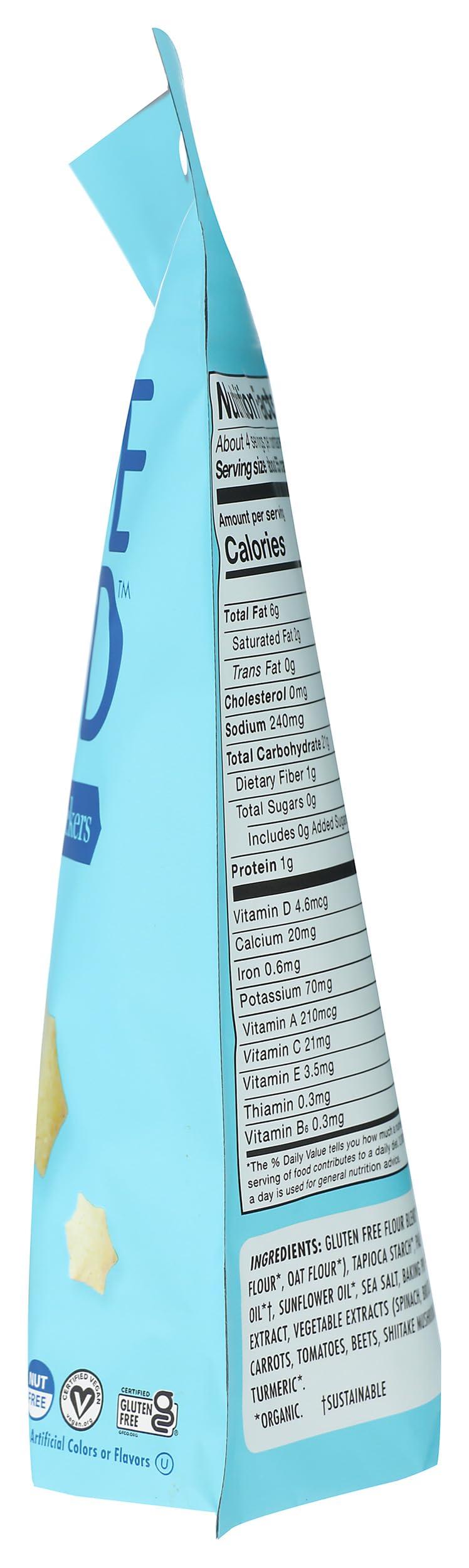 Made Good MadeGood Sea Salt Star Puffed Crackers, 4.26oz Pouch, Organic Snacks