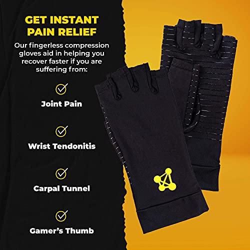 CopperJoint CopperJoint Fingerless Compression Gloves – Copper Infused Designed to Support your hands - Rapid Recovery and Pain Relief, All Lifestyles - Pair (Medium)