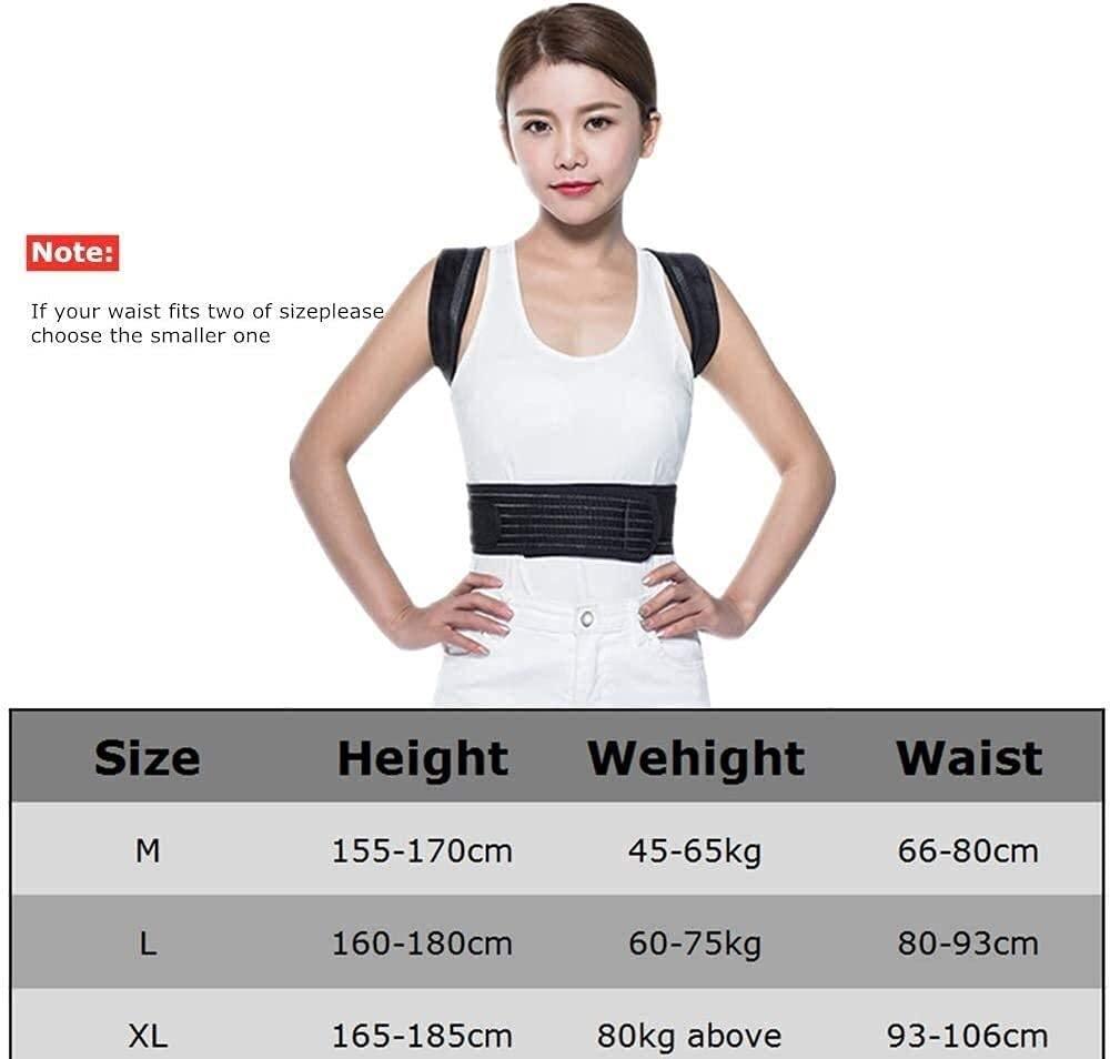 SGUM-SR Posture Corrector for Men and Women Children, Upper Back Brace Posture Clavicle Support, Adjustable Bodywellness Brace Posture Belt Back Strap, Black ()