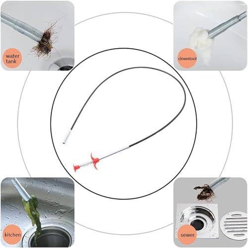 ALINNA 5 Pack of ALINNA Flexible Grabber Claw Pick Up Reacher Tool with 4 Claws Bendable Hose Pickup Reaching Assist Tool for Litter Pick, Home Sink, Drains, Toilet(24 Inches) (5 Pack)