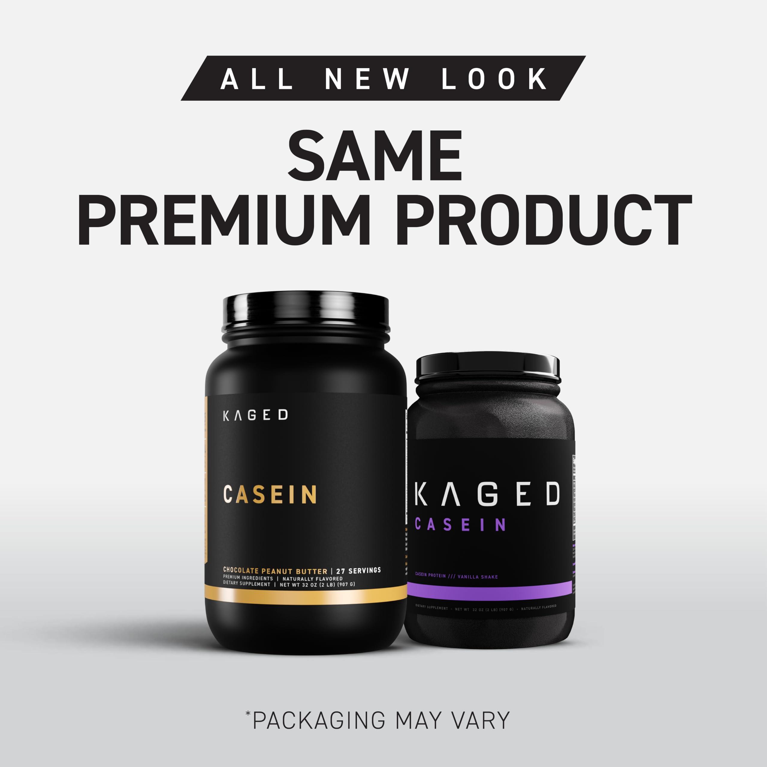 Kaged Kaged Premium Casein Protein Powder | Vanilla | Micellar Casein | Banned-Substance Free Supplement | Build Muscle and Recover Faster | Kasein | 27 Servings