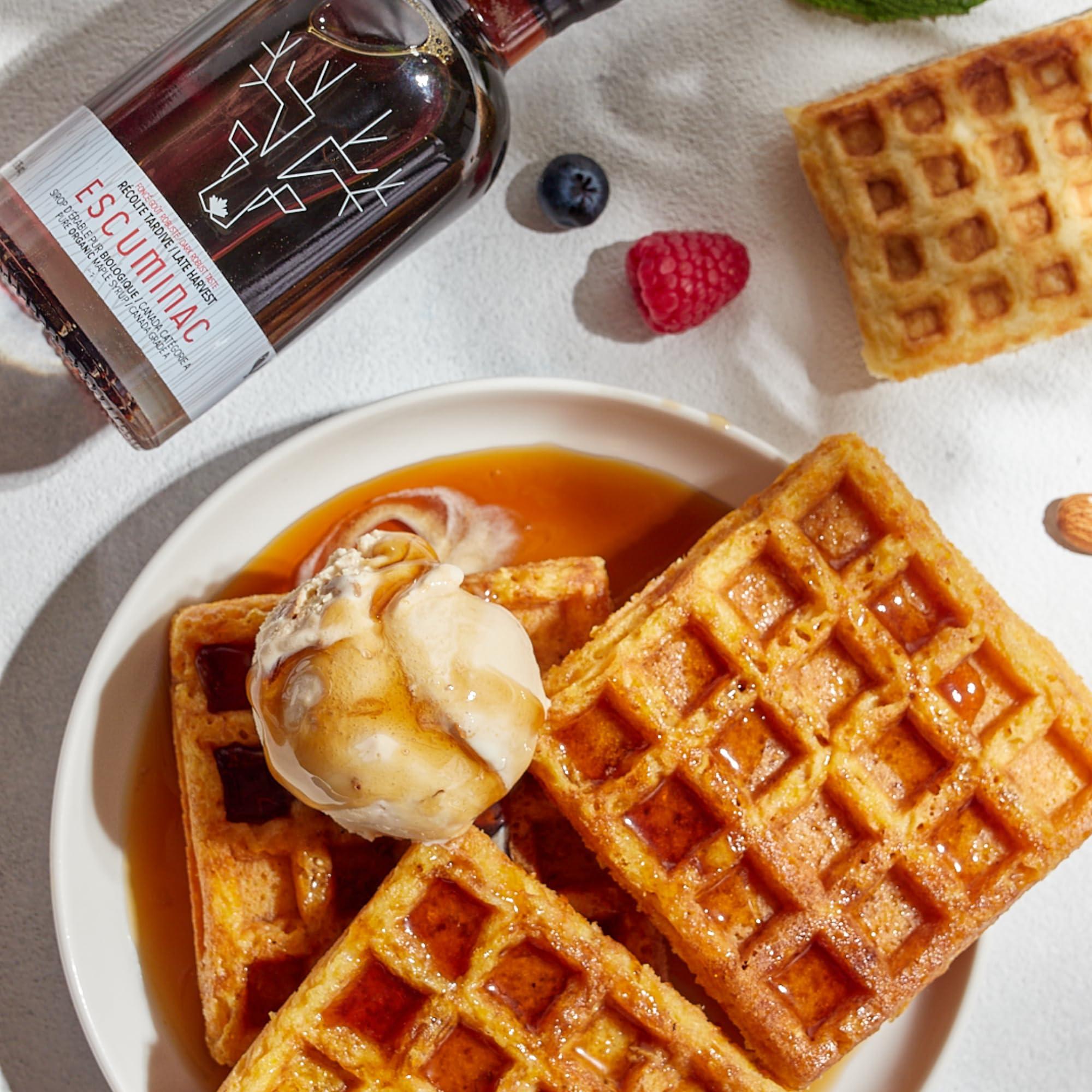 Escuminac Escuminac Late Harvest, Organic Maple Syrup - Canada Grade A 16.9 fl oz - Dark Robust Taste - Authentic & Pure Canadian Maple Syrup - Great Gift