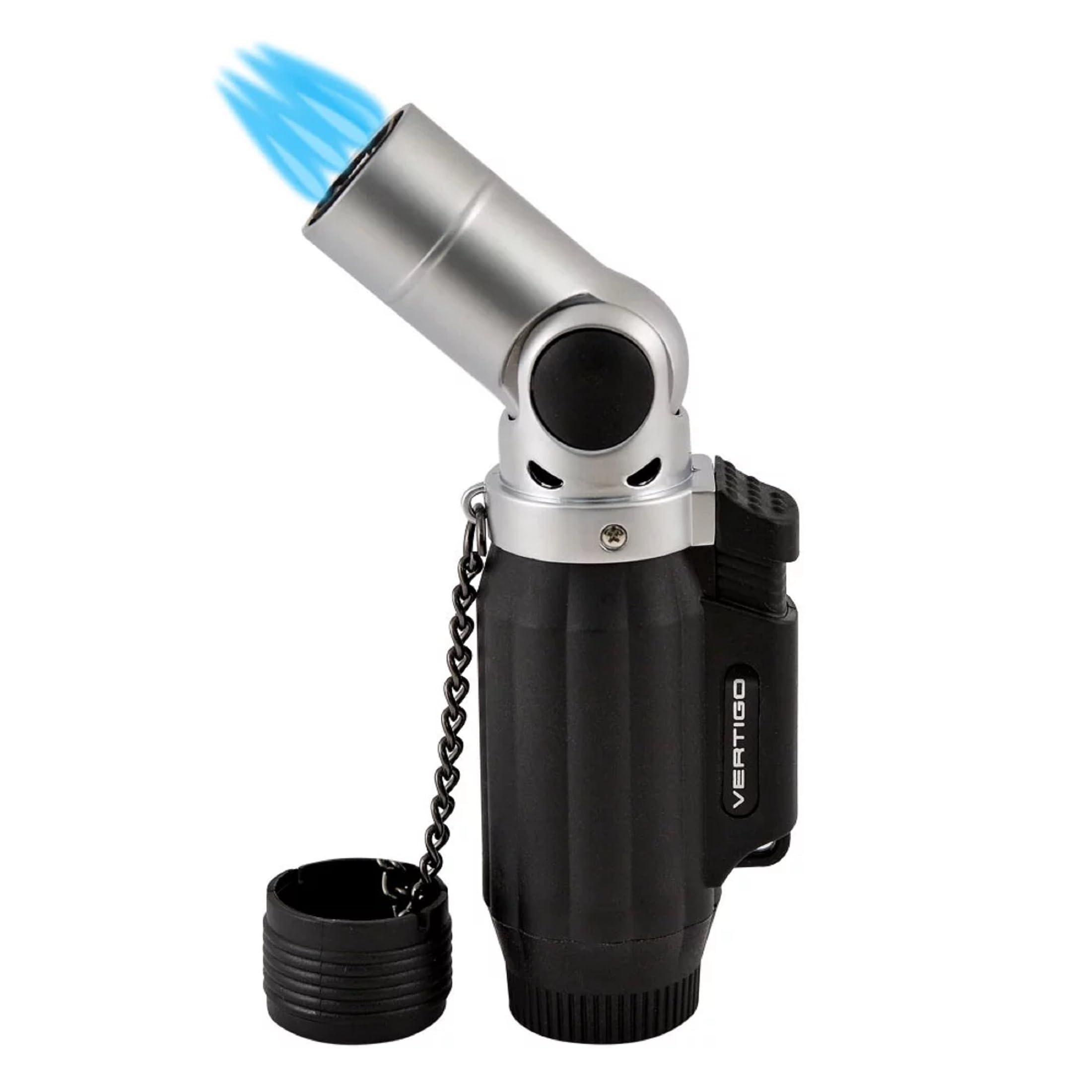 Lotus Group Vertigo by Lotus Vertigo Intimidator Quad Torch Lighter - Black & Chrome, Medium