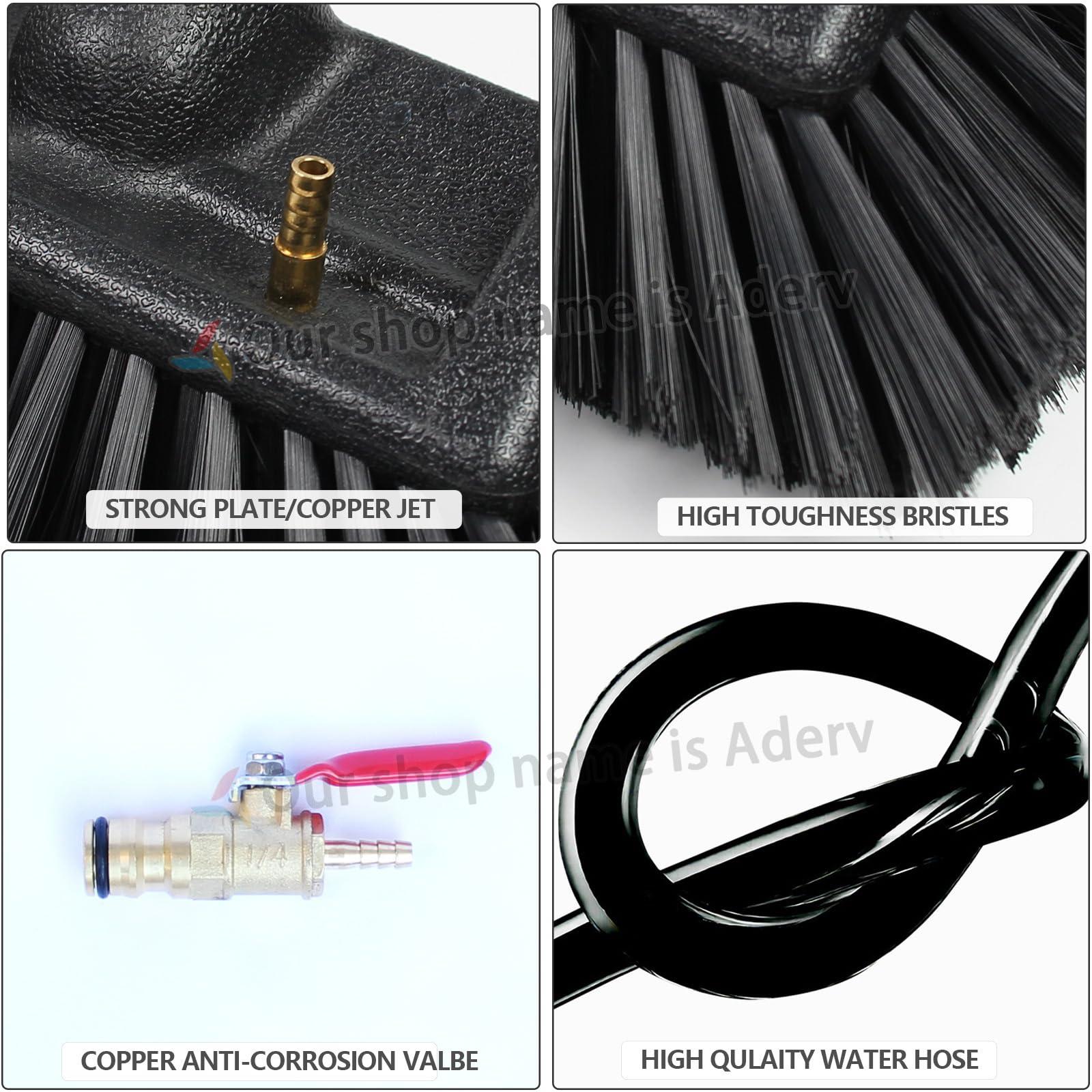 Generic 3.6m - 6m Washing Kit: Water-fed Brush, Soap Dispenser, Window Cleaning Pole, Water Fed Telescopic Brush, Window Cleaner Equipment (55cm Brush Head,6M)