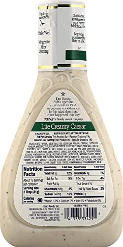 Ken's Steak House Ken's Steak House Dressing Lite Creamy Caesar 16 Ounce (Pack of 4)