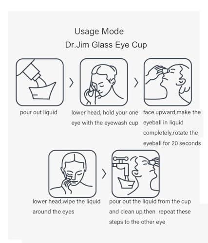 Dr.Jim Dr.Jim Glass Eye Wash Cup for Eye Rinse,Cleansing with Storage Container,10ml