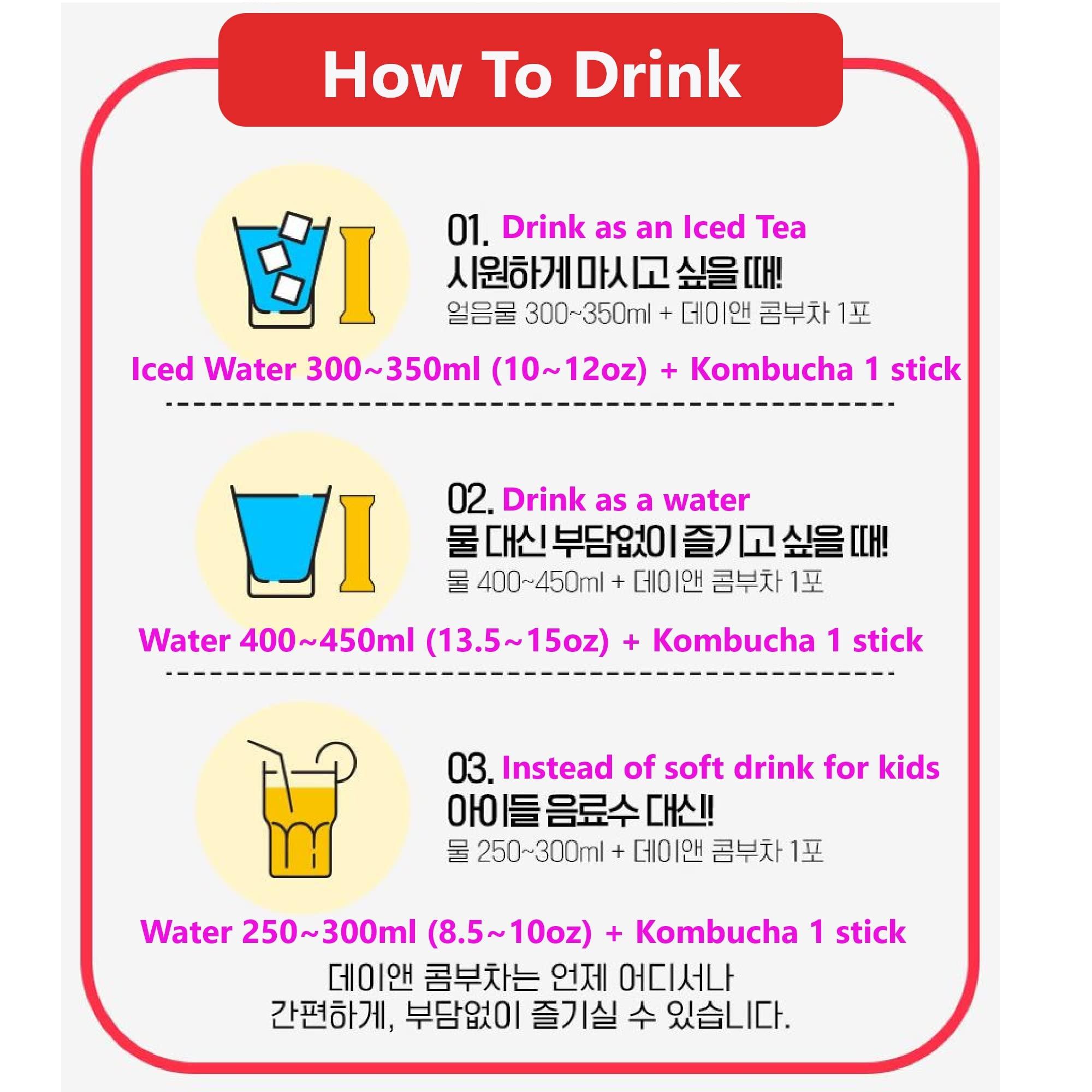 MENBLY Kombucha Powder Tea Pack Korean Healthy Beverage Juice - Korean Tea Drink Zero Sugar, Sparkling Fermented, Probiotics & Prebiotics 10 sticks (Shine muscat (green grape))