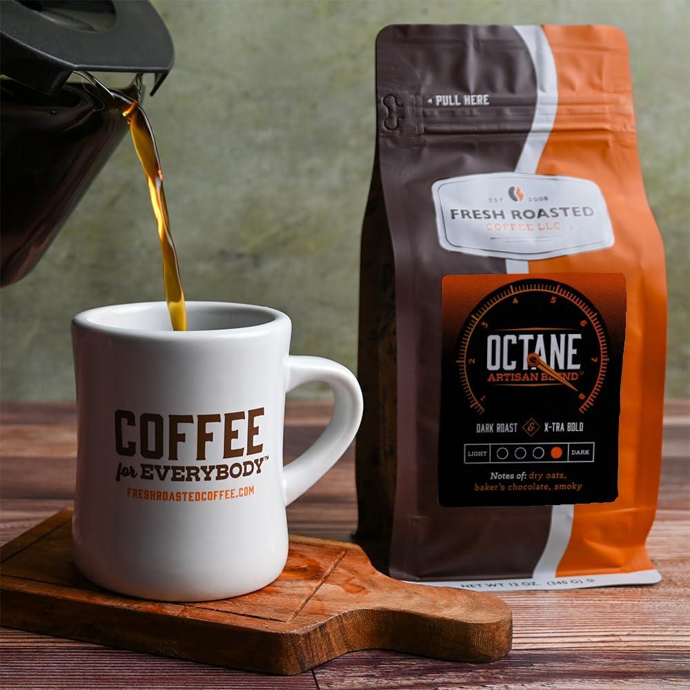 Fresh Roasted Coffee Fresh Roasted Coffee, Octane, 12 oz, Dark Roast, Kosher, Ground