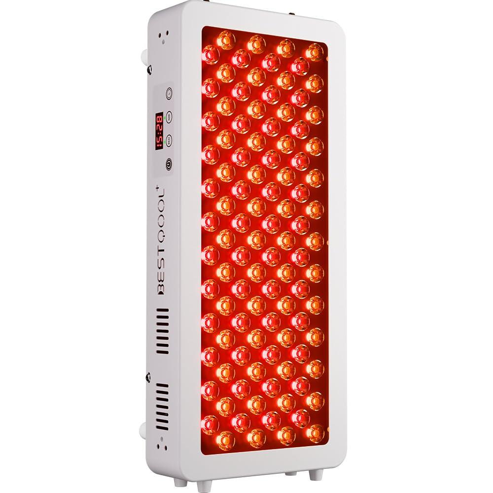 Bestqool Bestqool Red Light Therapy for face Body, 4 Wavelengths Near Infrared Light Therapy, 100 Elite Grade Dual Chip LEDs, High Power Red Light Panel for Pain, Muscle, Energy. 170W. Modular Design.