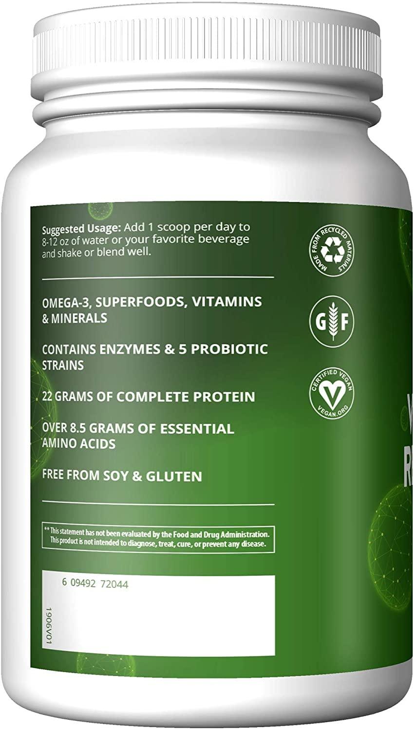 MRM MRM Nutrition Veggie Meal Replacement Protein | Vanilla Bean Flavored | 22g complete plant based protein | Meal on-the-go | Mediate hunger | Balanced macronutrient formula | 28 servings