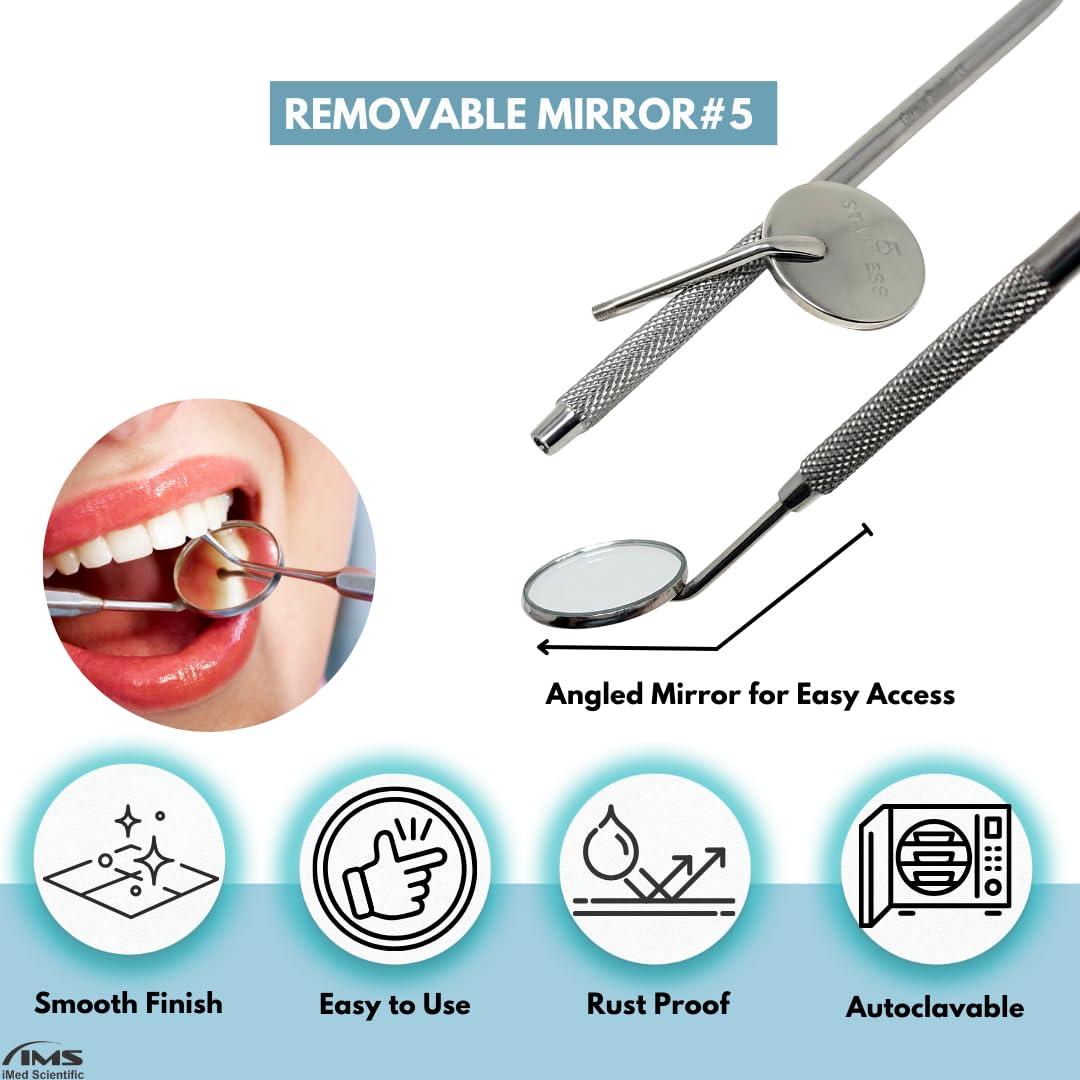 IMED SCIENTIFIC Professional Dental Tartar Scraper Tool Oral Picks to Remove Calculus from Teeth, Plaque Remover, Tooth Scraper for Oral Hygiene Care Made of Stainless Steel (17 Pcs Set)