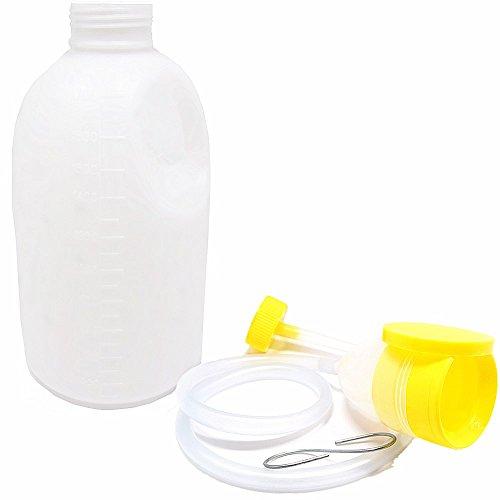YUMSUM YUMSUM Male Men's Travel Bed Urinal Pee Bottle 1700 ML Urine Collector with Tube