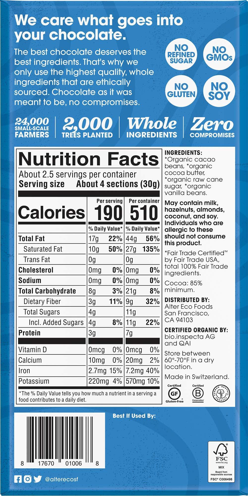 Alter Eco Alter Eco Dark Blackout Organic Chocolate 85% Cocoa - 2.82 oz2