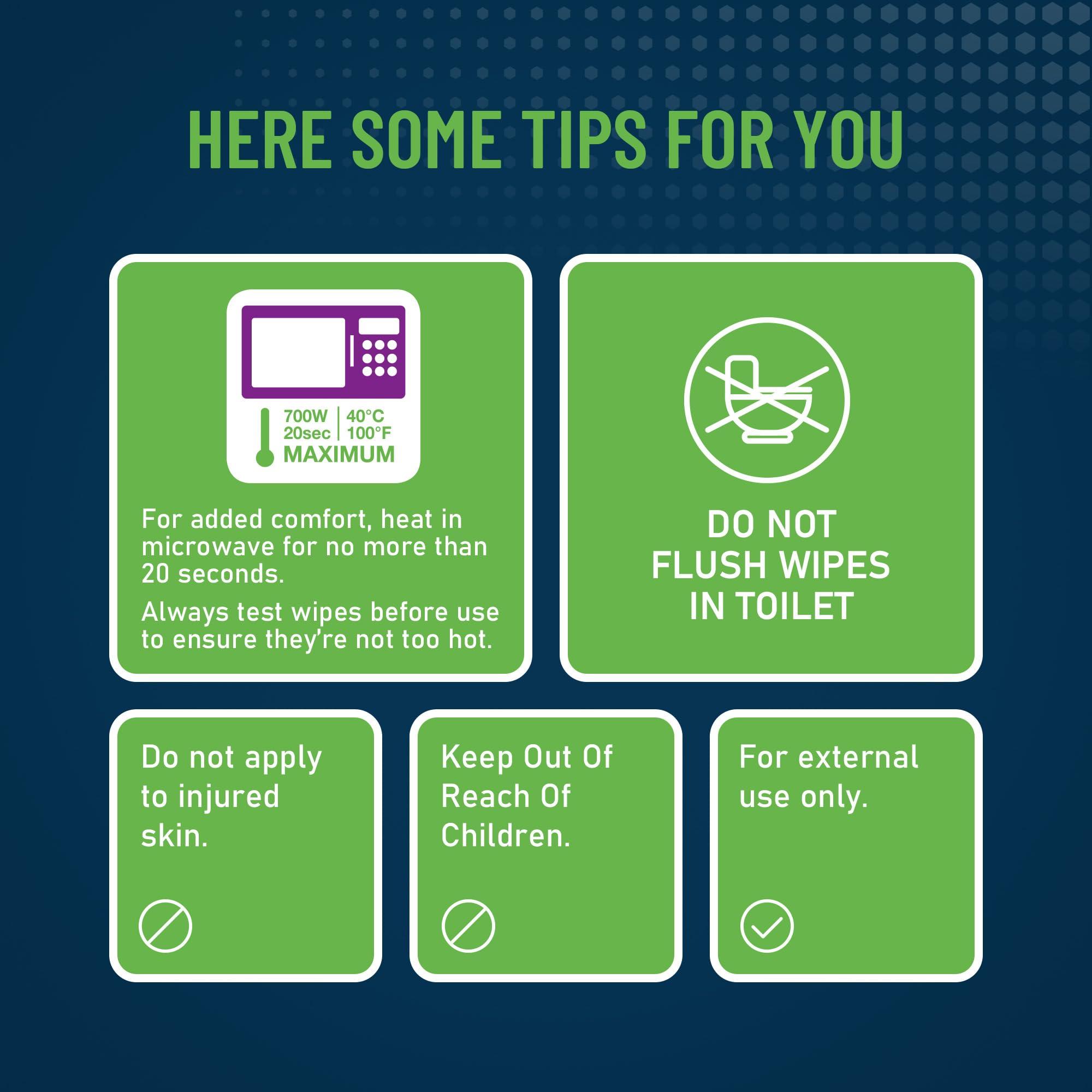 UNIFREE Unifree Disposable Washcloths Wipes Body Cleansing Wipes for Adults Bathroom Wipes 50 Count (Pack of 8)