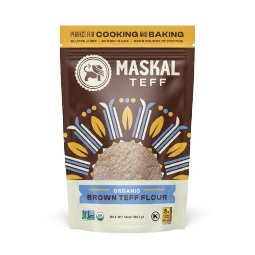 Maskal Teff Maskal Teff Organic Brown Teff Flour, 14 Ounce (6 pack)
