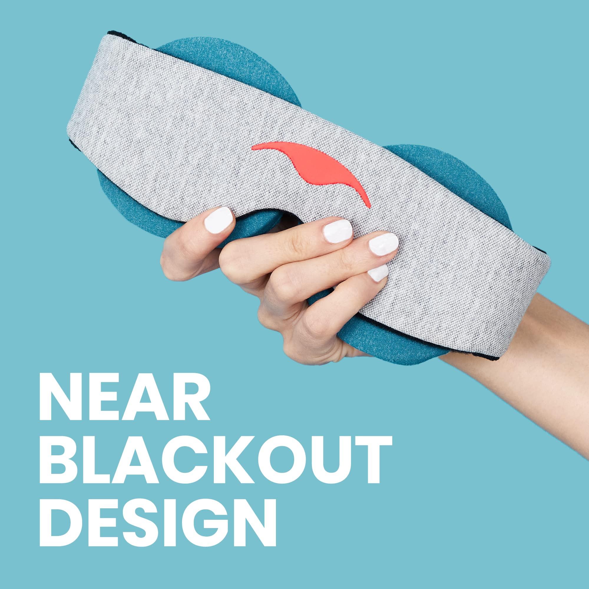 Manta Sleep Manta Cool Sleep Mask - Blackout Cooling Eye Mask with Zero Eye Pressure, Ceramic Cooling Beads Sleeping Mask for Migraine Headaches, Sleeping, Allergies, Puffy Eyes & Sinus Relief