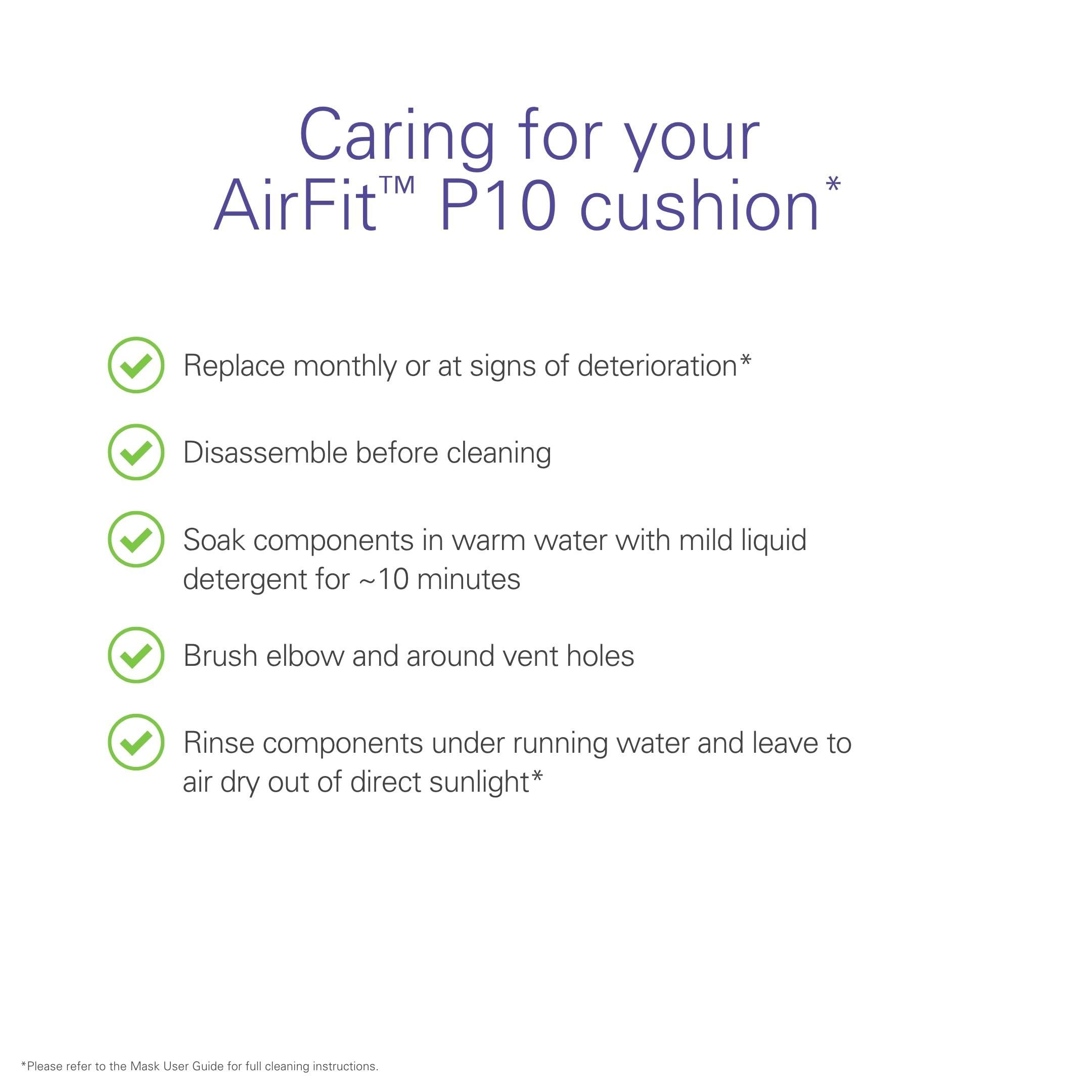 ResMed ResMed P10 Nasal Pillow Cushion - Replacement Silicone CPAP Mask Cushion - Frame System & Headgear Not Included - Premium CPAP Accessory - X-Small