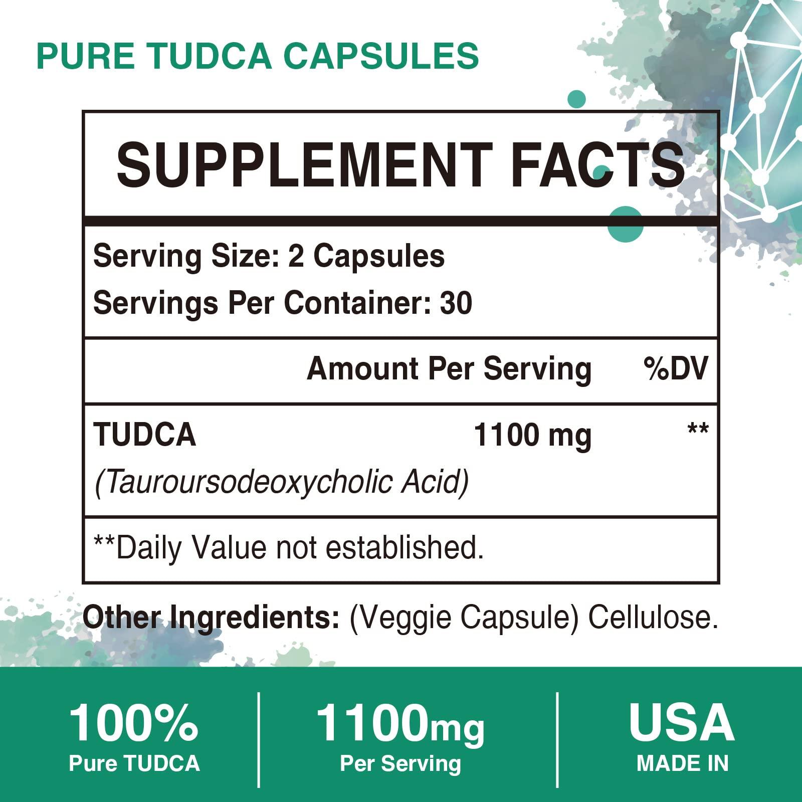 Sambugra TUDCA 1100mg for Liver Cleanse Detox and Repair, 3rd Party Tested Advanced TUDCA Supplements, Ultra Strength Bile Salt TUDCA Liver Supplement, 180 Capsules (Pack of 3)
