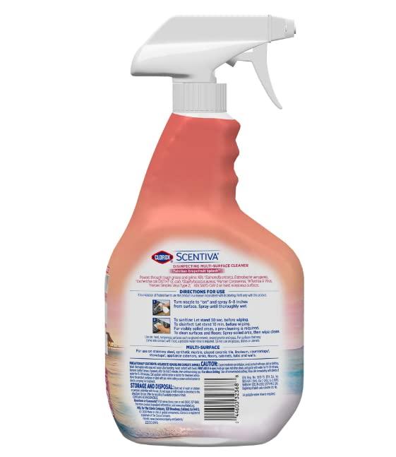 Clorox Clorox Scentiva Multi Surface Cleaner Tahitian Grapefruit Splash Bleach Free, 32 Fl Ounce (Pack of 3)