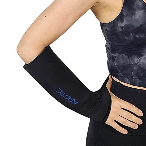 Arctic Neck Relief Two Pack - Cold Therapy Compression Ice Sleeve, Knee Ice Pack Wrap for Injuries, Elbow, Quad & Hamstring Relief, Flexible & Reusable Cold Wrap Recovery for Meniscus, ACL, MCL, Ice & Heat Therapy