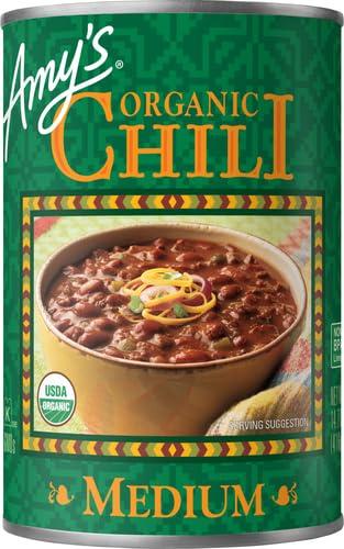 Amy\'s Amy\'s Organic Chili, Vegan Medium Chili, Light in Sodium, Gluten Free, Made With Organic Red Beans and Tofu, 14.7 Oz