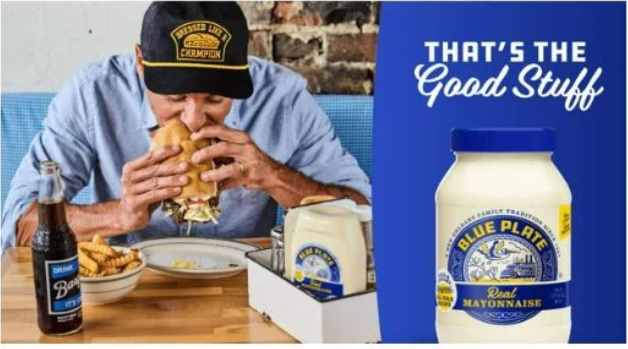 Blue Plate Mayonnaise Blue Plate Real Mayonnaise, Homestyle Mayo For Chicken Salad to Deviled Eggs, 30 Fl Oz (Pack of 1)